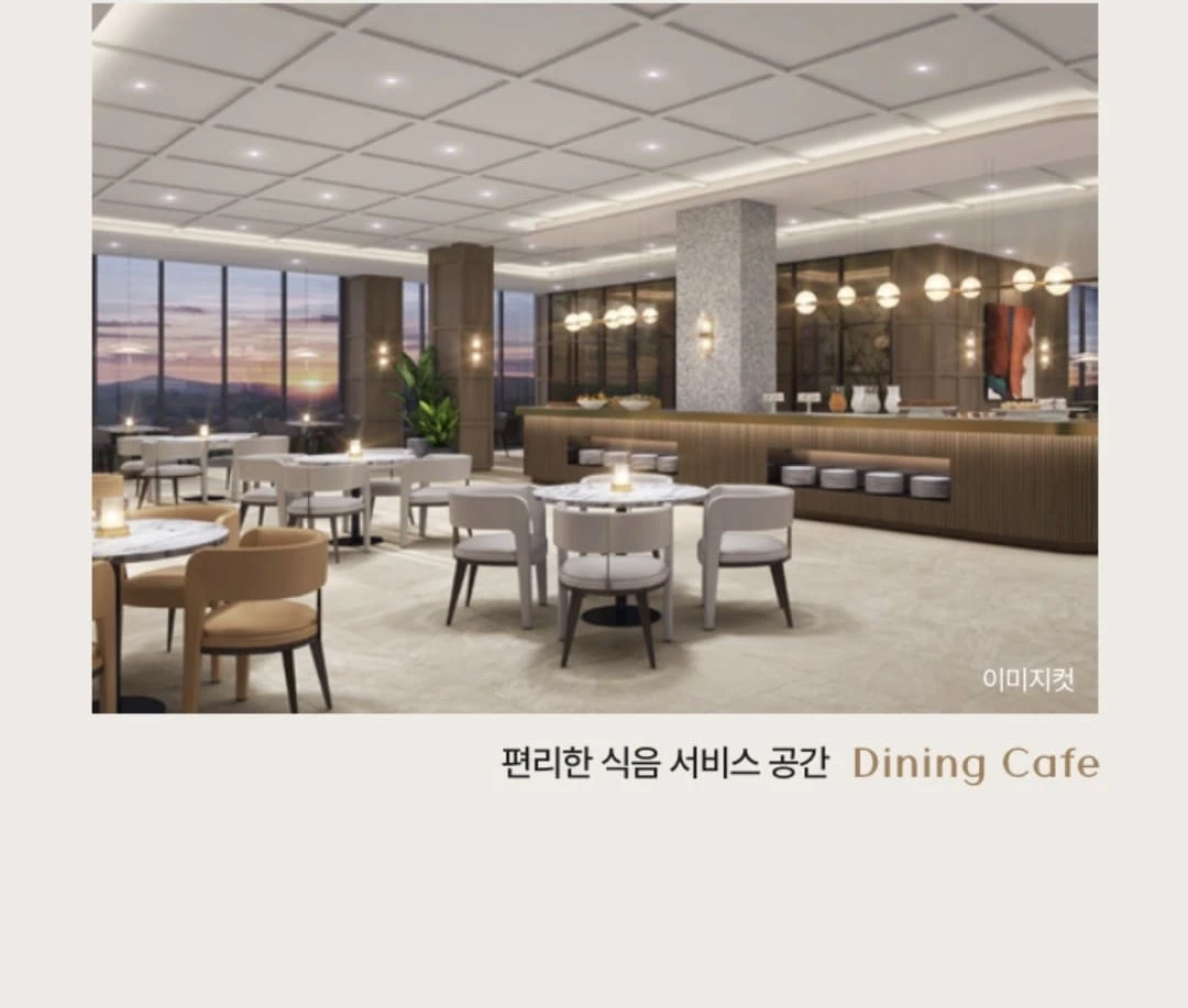 건폐율 12.46%의 쾌적한 조경 설계를 설명하는 향남 롯데캐슬 중앙광장 모형